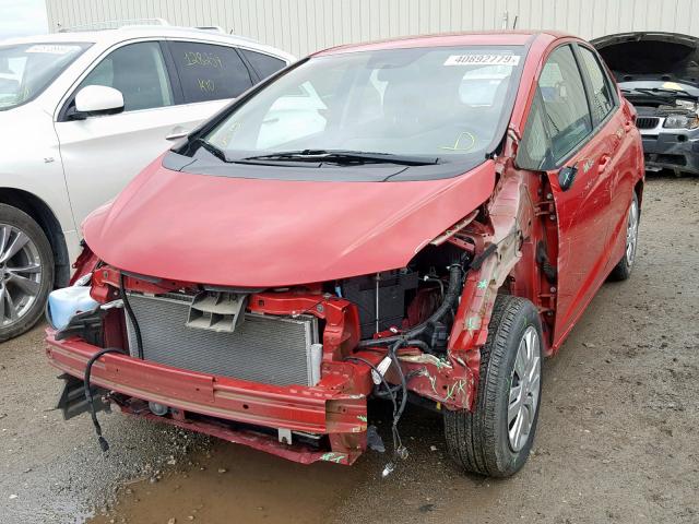 3HGGK5G57FM101485 - 2015 HONDA FIT LX RED photo 2