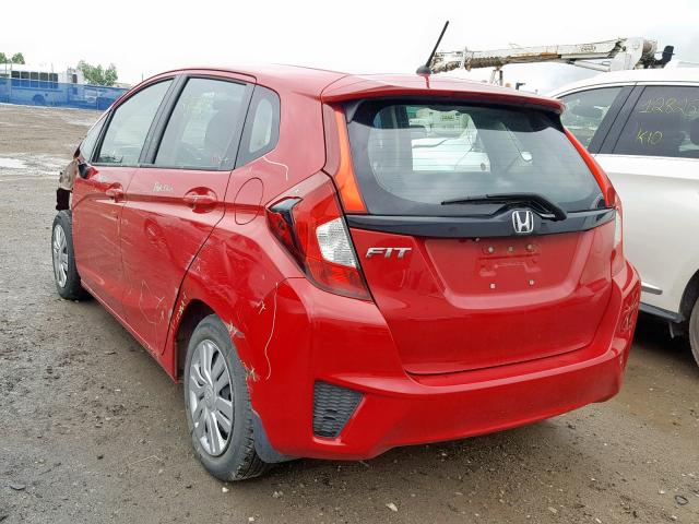 3HGGK5G57FM101485 - 2015 HONDA FIT LX RED photo 3