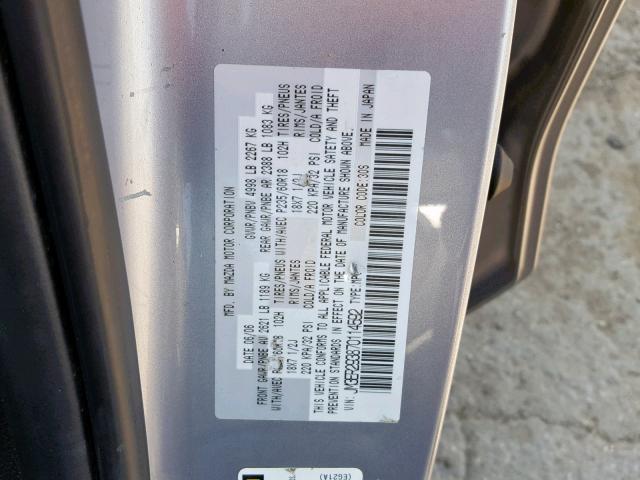 JM3ER293870114592 - 2007 MAZDA CX-7 SILVER photo 10