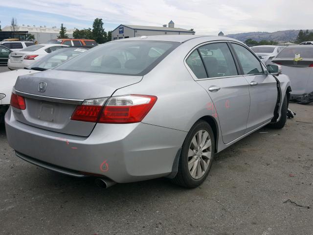 1HGCR2F88DA070925 - 2013 HONDA ACCORD EXL SILVER photo 4