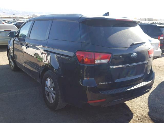 KNDMB5C1XF6069250 - 2015 KIA SEDONA LX BLACK photo 3