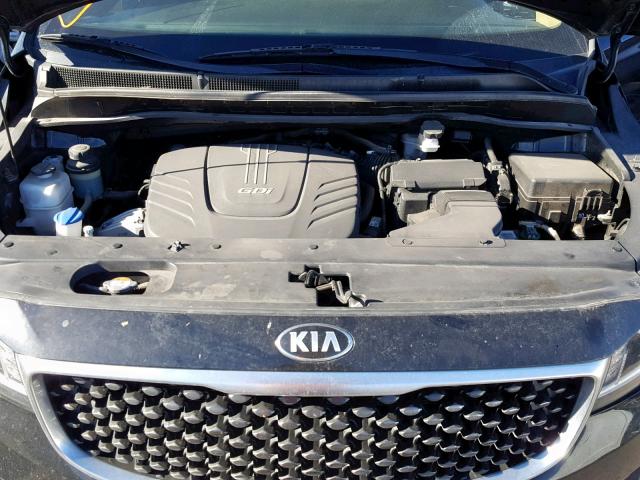 KNDMB5C1XF6069250 - 2015 KIA SEDONA LX BLACK photo 7