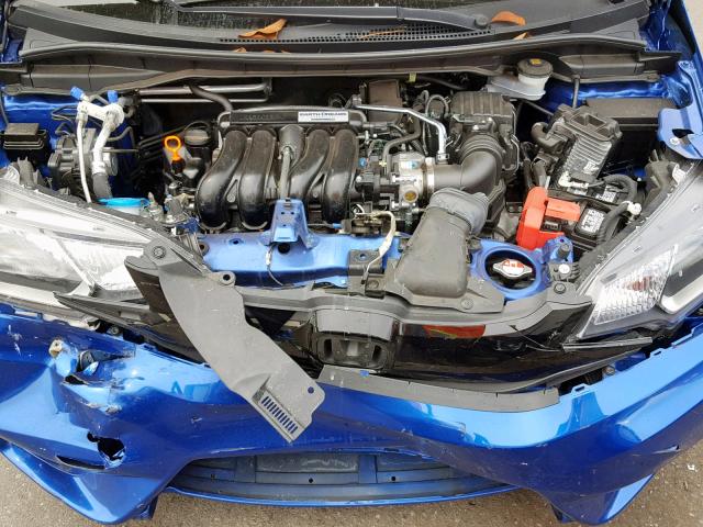 3HGGK5H53HM710381 - 2017 HONDA FIT LX BLUE photo 7