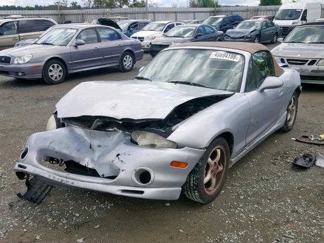 JM1NB3538Y0155475 - 2000 MAZDA MX-5 MIATA SILVER photo 2