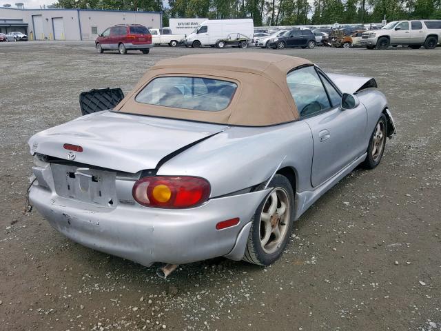 JM1NB3538Y0155475 - 2000 MAZDA MX-5 MIATA SILVER photo 4