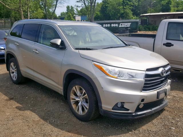 5TDJKRFH8ES037043 - 2014 TOYOTA HIGHLANDER SILVER photo 1