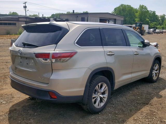 5TDJKRFH8ES037043 - 2014 TOYOTA HIGHLANDER SILVER photo 4