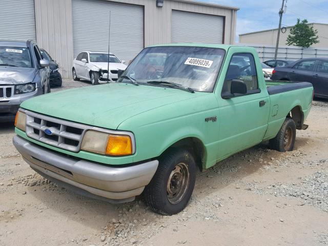 1FTCR10X0RPB10802 - 1994 FORD RANGER GREEN photo 2