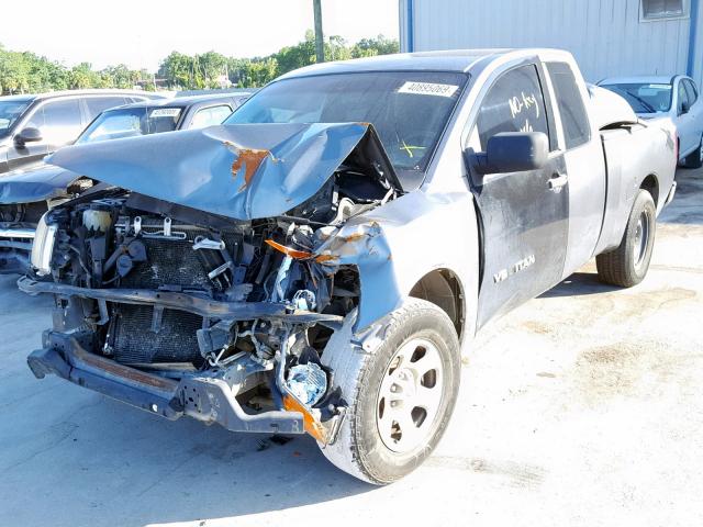 1N6BA0CHXDN312419 - 2013 NISSAN TITAN S GRAY photo 2