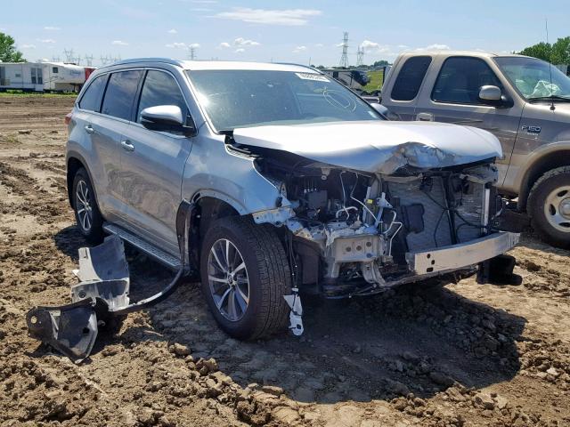 5TDJZRFH7JS854445 - 2018 TOYOTA HIGHLANDER SILVER photo 1