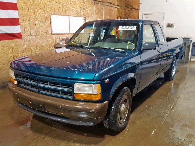 1B7GL23X2RW129846 - 1994 DODGE DAKOTA GREEN photo 2