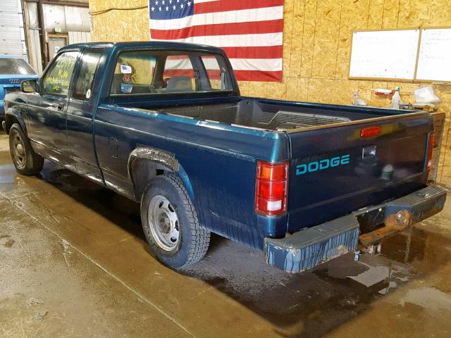 1B7GL23X2RW129846 - 1994 DODGE DAKOTA GREEN photo 3