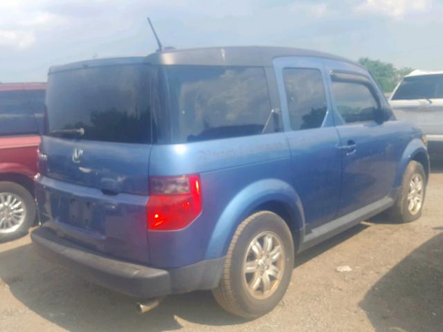 5J6YH18766L012836 - 2006 HONDA ELEMENT EX BLUE photo 4