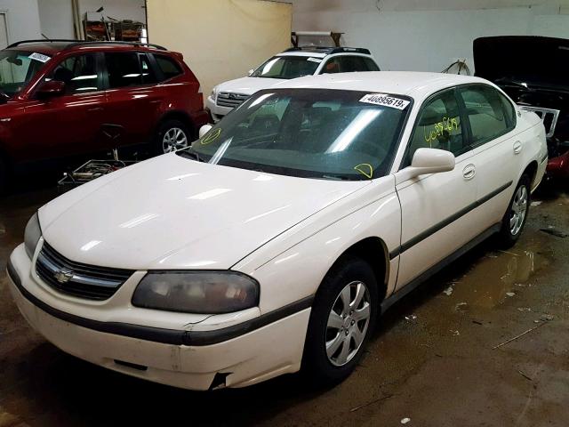 2G1WF52E459183522 - 2005 CHEVROLET IMPALA WHITE photo 2