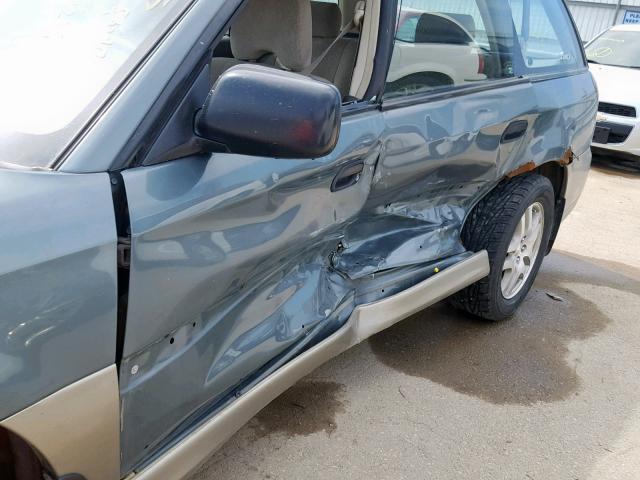 4S3BH675X17679547 - 2001 SUBARU LEGACY OUT GRAY photo 9