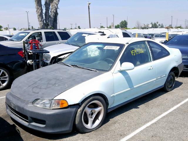 2HGEJ2223SH544943 - 1995 HONDA CIVIC DX BLUE photo 2