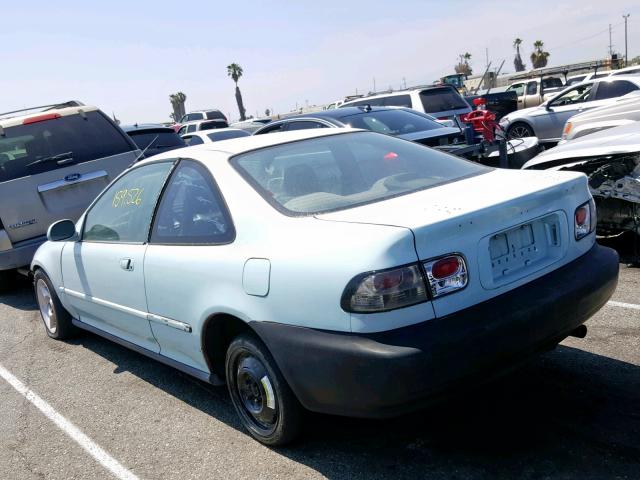 2HGEJ2223SH544943 - 1995 HONDA CIVIC DX BLUE photo 3