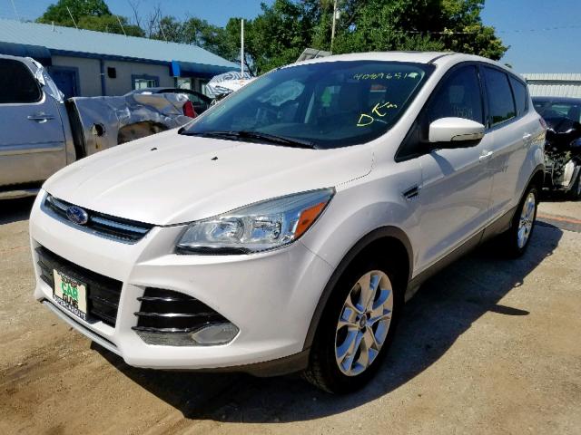 1FMCU9HXXDUD11713 - 2013 FORD ESCAPE SEL WHITE photo 2