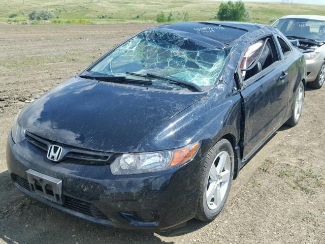 2HGFG11978H009277 - 2008 HONDA CIVIC EXL BLACK photo 2