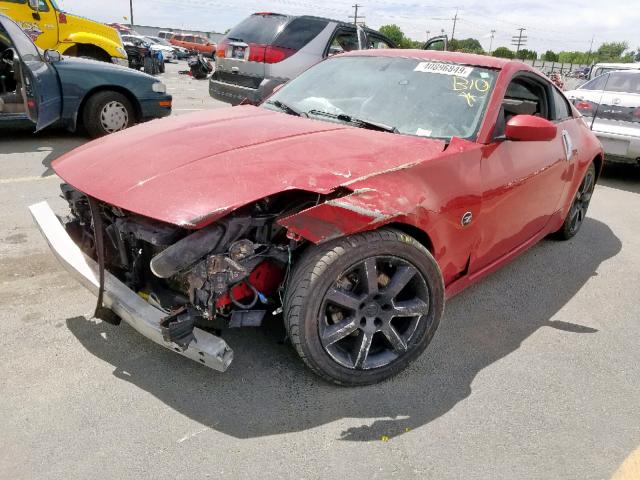 JN1AZ34E73T021693 - 2003 NISSAN 350Z COUPE RED photo 2