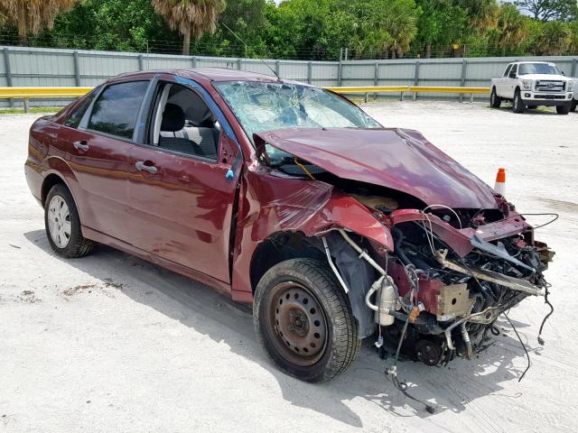 1FAHP34N97W347023 - 2007 FORD FOCUS ZX4 BURGUNDY photo 1