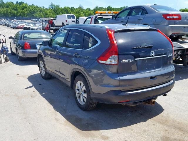 2HKRM4H7XEH709131 - 2014 HONDA CR-V EXL GRAY photo 3