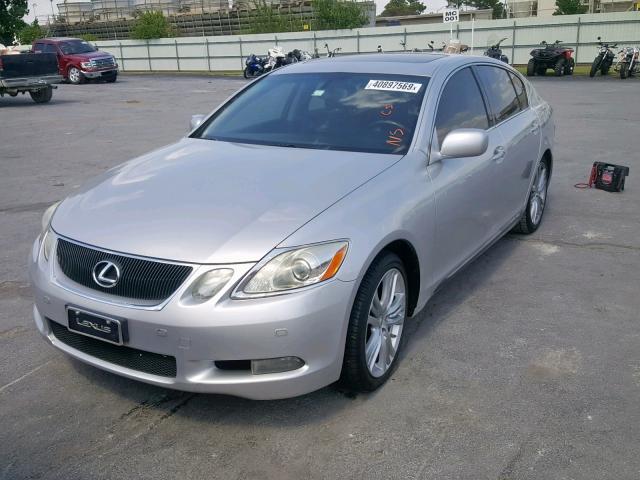 JTHBC96S375001264 - 2007 LEXUS GS 450H SILVER photo 2