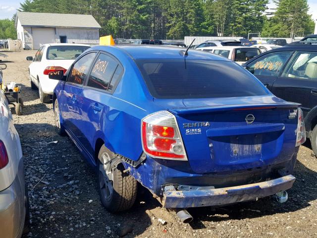 3N1AB6AP7CL679305 - 2012 NISSAN SENTRA 2.0 BLUE photo 3