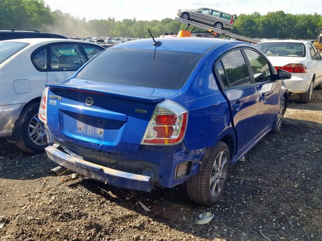 3N1AB6AP7CL679305 - 2012 NISSAN SENTRA 2.0 BLUE photo 4