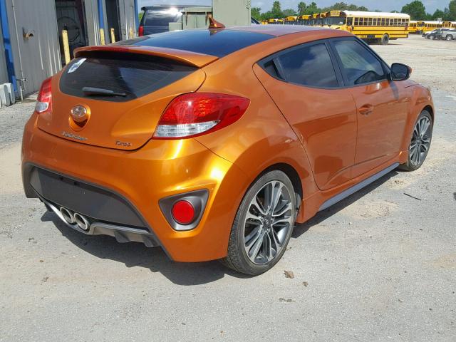 KMHTC6AEXGU304114 - 2016 HYUNDAI VELOSTER T ORANGE photo 4