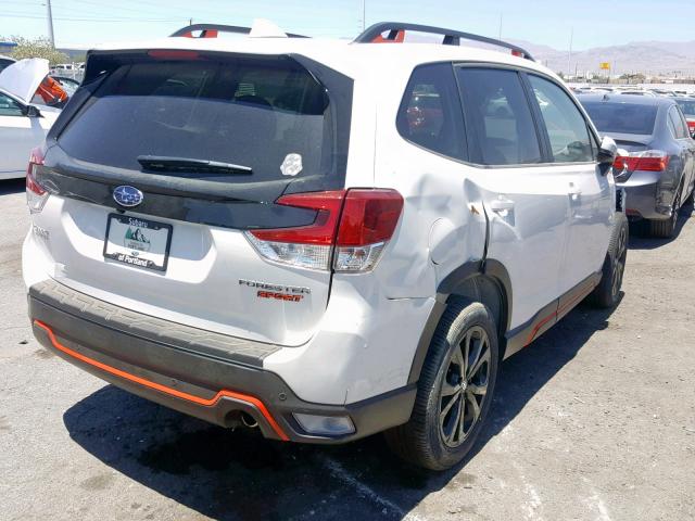 JF2SKAPC1KH423586 - 2019 SUBARU FORESTER S WHITE photo 4