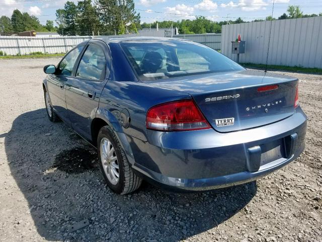 1C3EL46T53N508174 - 2003 CHRYSLER SEBRING LX BLUE photo 3