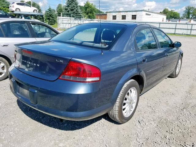 1C3EL46T53N508174 - 2003 CHRYSLER SEBRING LX BLUE photo 4