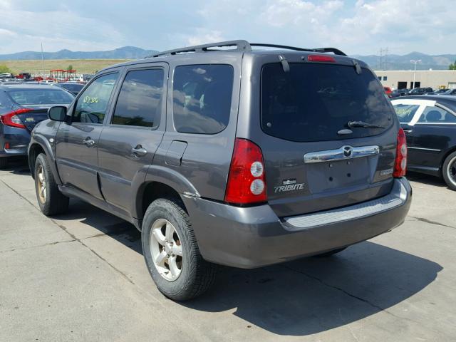 4F2CZ06115KM49573 - 2005 MAZDA TRIBUTE S GRAY photo 3