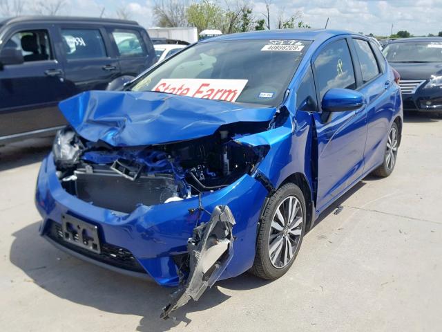 JHMGK5H79GX044991 - 2016 HONDA FIT EX BLUE photo 2