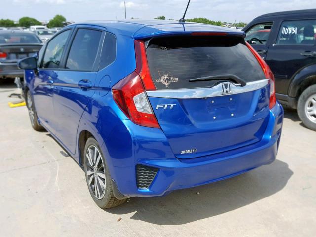 JHMGK5H79GX044991 - 2016 HONDA FIT EX BLUE photo 3