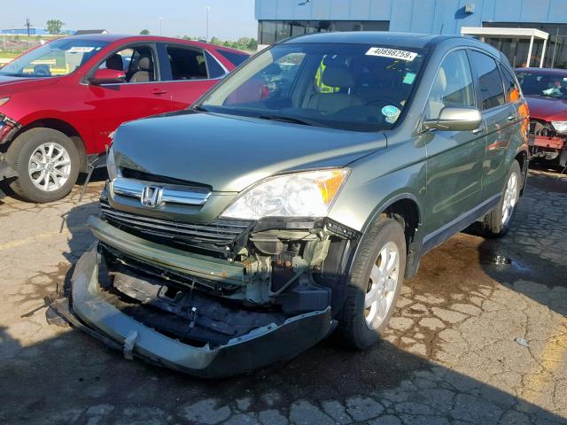 JHLRE48749C001779 - 2009 HONDA CR-V EXL GREEN photo 2