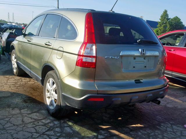 JHLRE48749C001779 - 2009 HONDA CR-V EXL GREEN photo 3