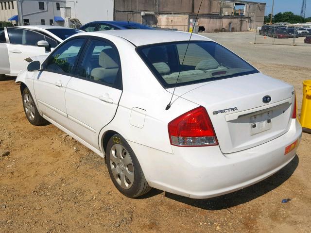 KNAFE222795644730 - 2009 KIA SPECTRA EX WHITE photo 3