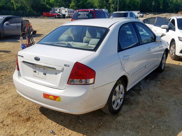 KNAFE222795644730 - 2009 KIA SPECTRA EX WHITE photo 4