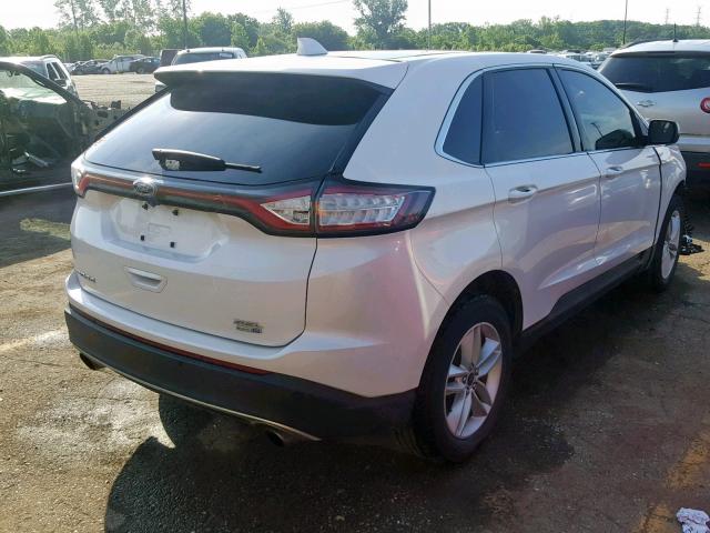 2FMPK4J92GBB10386 - 2016 FORD EDGE SEL WHITE photo 4