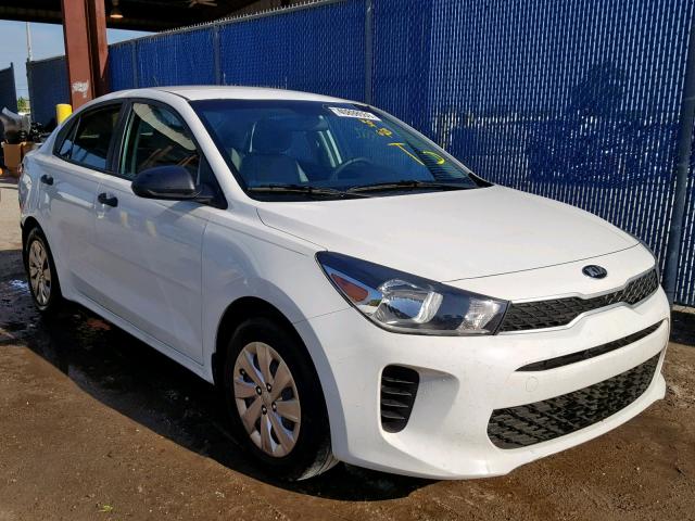 3KPA24AB9JE079778 - 2018 KIA RIO LX WHITE photo 1