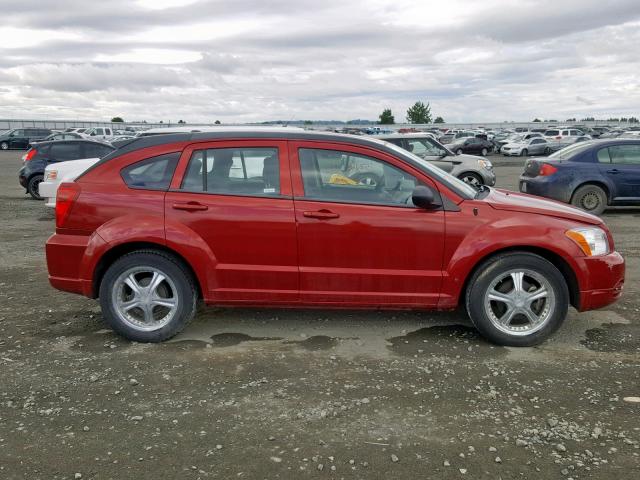 1B3CB4HA3AD650870 - 2010 DODGE CALIBER SX RED photo 9