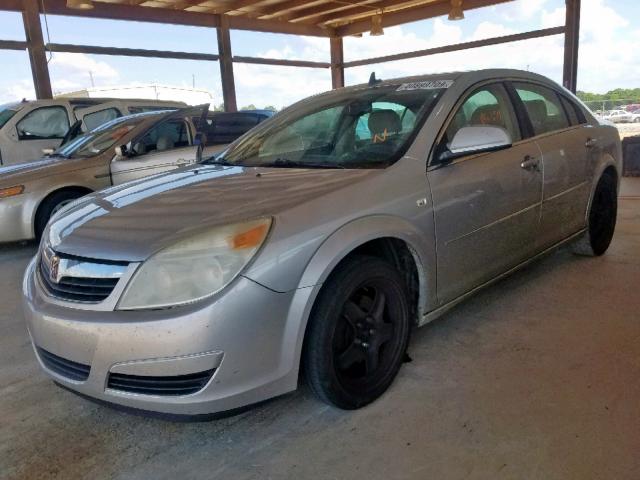 1G8ZS57B78F221720 - 2008 SATURN AURA XE SILVER photo 2