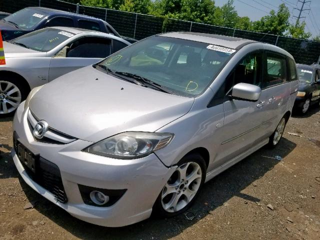 JM1CR293980322224 - 2008 MAZDA 5 SILVER photo 2