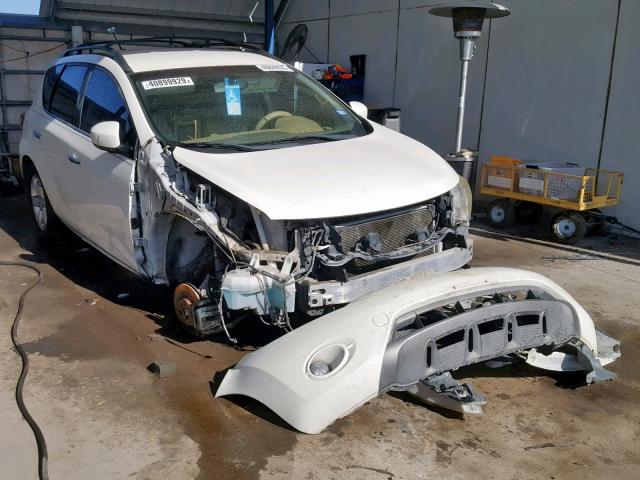 JN8AZ18U09W003244 - 2009 NISSAN MURANO S WHITE photo 1