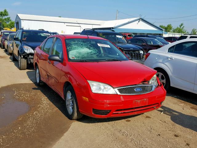 1FAFP34N67W194530 - 2007 FORD FOCUS ZX4 RED photo 1