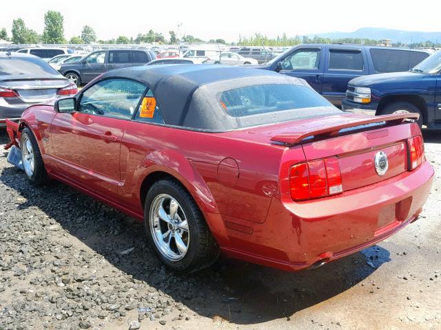 1ZVFT85H365209689 - 2006 FORD MUSTANG GT RED photo 3