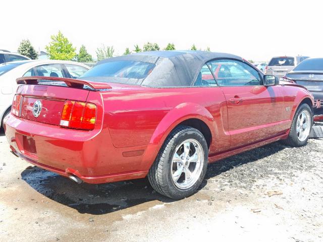 1ZVFT85H365209689 - 2006 FORD MUSTANG GT RED photo 4