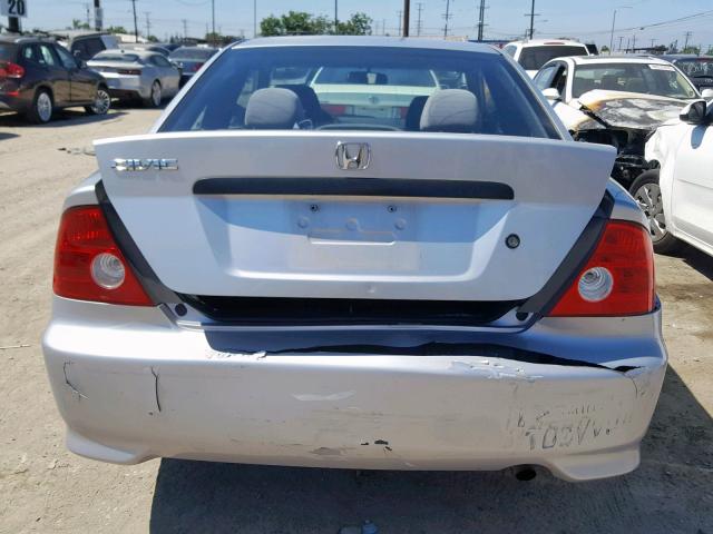 1HGEM22134L005064 - 2004 HONDA CIVIC DX V SILVER photo 9